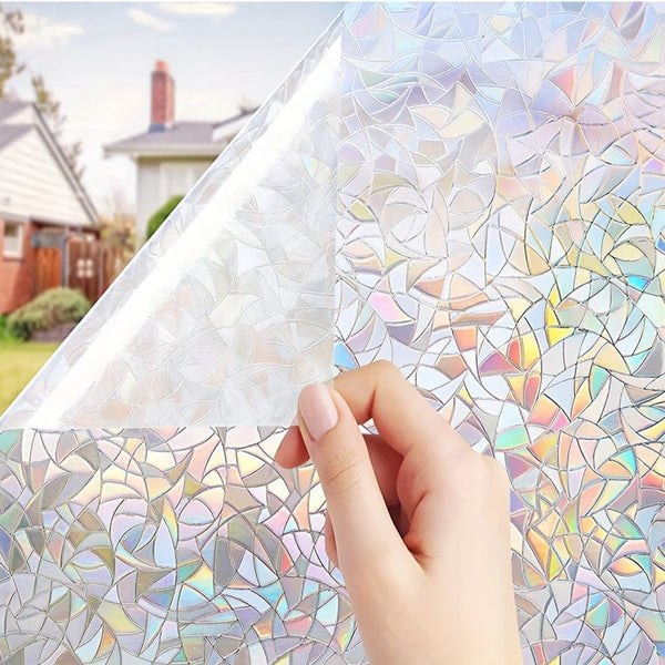 Planet Gates 200cm*45cm 1 Roll Of Self-adhesive PVC Glass Static Window Film Window Sticker, Suitable For Bathroom And Toilet Floor-to-ceiling Windows, Waterproof, Moisture-proof, UV-resistant, Transparent And Opaque Window Film