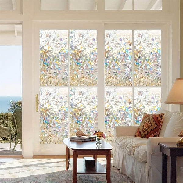 Planet Gates 200cm*45cm 1 Roll Of Self-adhesive PVC Glass Static Window Film Window Sticker, Suitable For Bathroom And Toilet Floor-to-ceiling Windows, Waterproof, Moisture-proof, UV-resistant, Transparent And Opaque Window Film