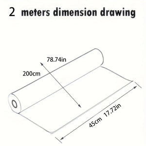 Planet Gates 200cm*45cm 1 Roll Of Self-adhesive PVC Glass Static Window Film Window Sticker, Suitable For Bathroom And Toilet Floor-to-ceiling Windows, Waterproof, Moisture-proof, UV-resistant, Transparent And Opaque Window Film