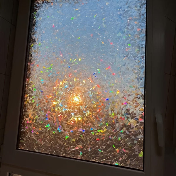 Planet Gates 200cm*45cm 1 Roll Of Self-adhesive PVC Glass Static Window Film Window Sticker, Suitable For Bathroom And Toilet Floor-to-ceiling Windows, Waterproof, Moisture-proof, UV-resistant, Transparent And Opaque Window Film