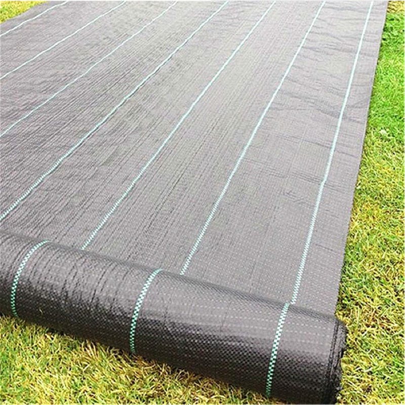 Planet Gates 200cm/78.7in * 1000cm/393.7inc 1 Roll Garden Landscape Fabric Weed Barrier Heavy Duty Driveway Gardening Mat Polypropylene Ground Cover Flower Vegetable Raised Beds Lawn Yard Landscaping Cloth Black