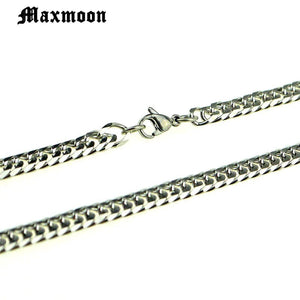 Planet Gates 200mm / 6mm Width Maxmoon Miami Cuban Stainless Steel Chain Bracelets Men 7mm Flat Curb Bracelet Hip Hop Rock Sports Jewelry Customize Wholesale