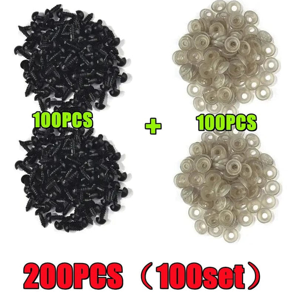 Planet Gates 200PCS(100set) / 5mm 200/100PCS Black Plastic Safety Eyes For Toys Amigurumi Diy Kit Crafts TeddyBear Toy Eye For Doll Decoration Accessories 5-20mm