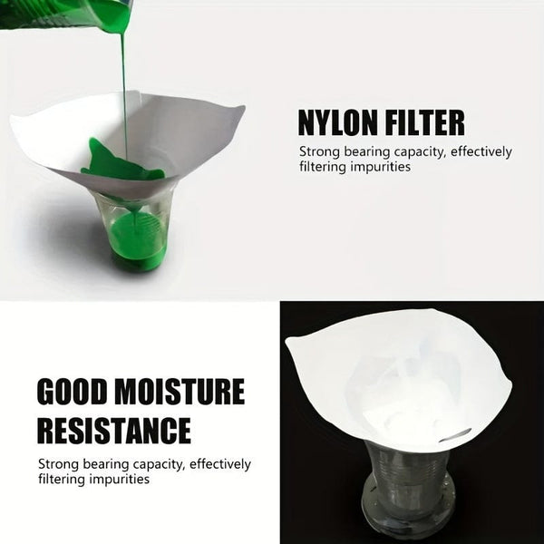Planet Gates 200pcs 200pcs Paint Filter Paper Car Paint Spray Mesh Paper Filter Funnel Strainer Disposable Conical Straining Funnel