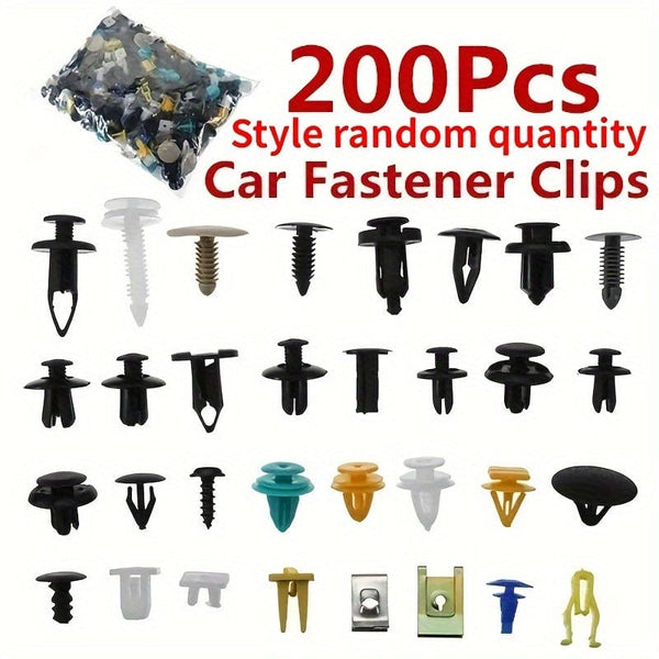 Planet Gates 200pcs 50/100/200Pcs/Set Universal Plastic Clips For Car Fender Bumper Door Car Interior Hole Lining Panel Retainer Push Clips