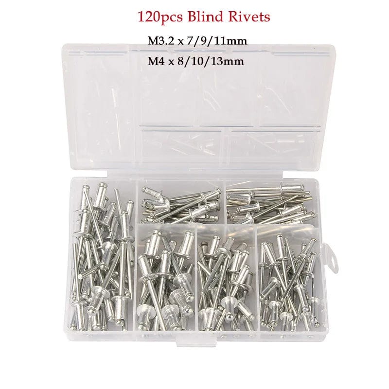 Planet Gates 200pcs and gun 380/200/120/60pcs Heavy Duty Riveter Gun Set Hand Riveter Set Blind Rivet Pliers Gun DIY Rivets Nut Automotive Tools