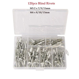 Planet Gates 200pcs and gun 380/200/120/60pcs Heavy Duty Riveter Gun Set Hand Riveter Set Blind Rivet Pliers Gun DIY Rivets Nut Automotive Tools