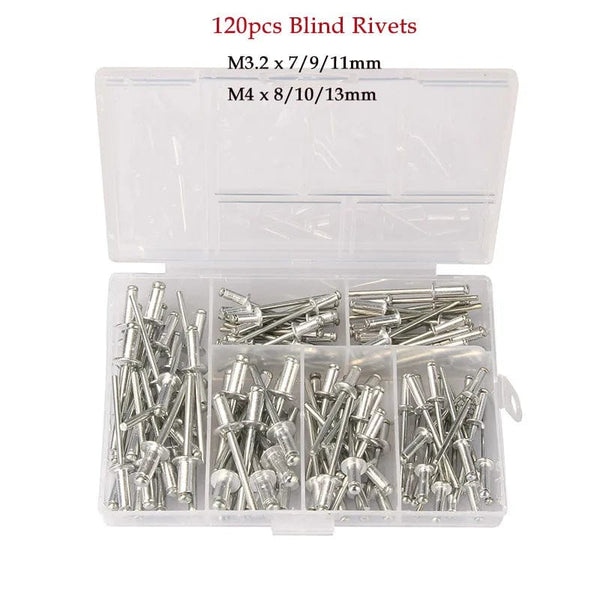 Planet Gates 200pcs and gun 380/200/120/60pcs Heavy Duty Riveter Gun Set Hand Riveter Set Blind Rivet Pliers Gun DIY Rivets Nut Automotive Tools