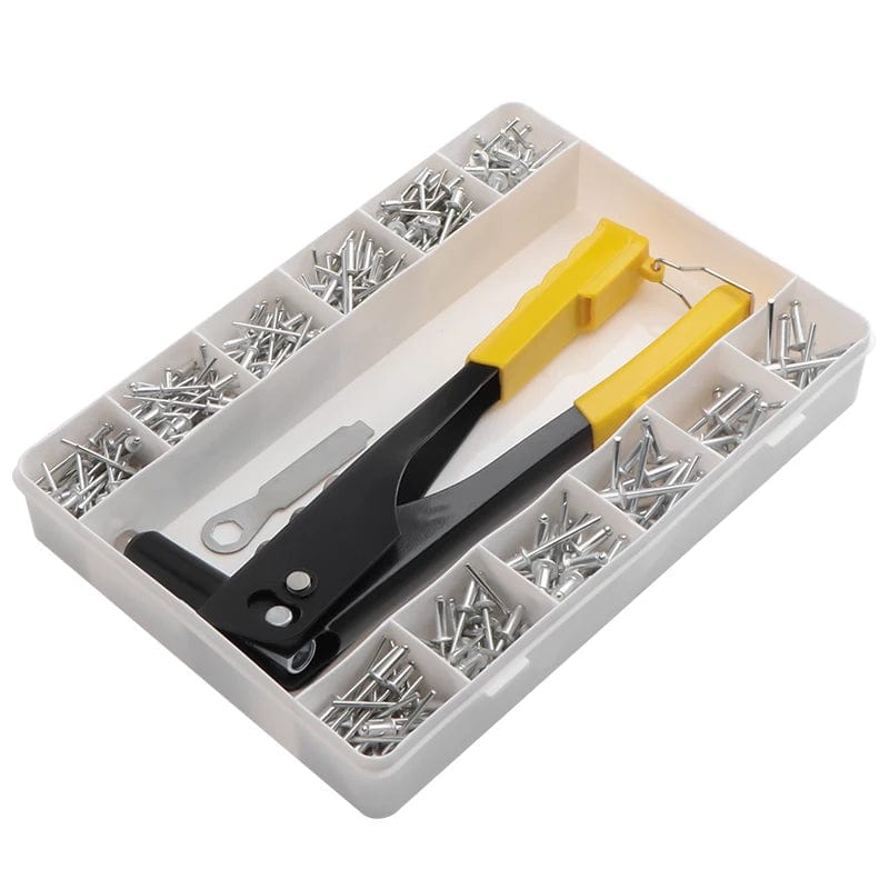 Planet Gates 200pcs and gun 380/200/120/60pcs Heavy Duty Riveter Gun Set Hand Riveter Set Blind Rivet Pliers Gun DIY Rivets Nut Automotive Tools