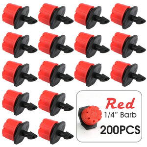 Planet Gates 200PCS / CHINA 30/50/100/200PCS 4/7mm Adjustable Watering Nozzle Sprinklers Irrigation Garden Emitter Micro Drip Spray Gardening Accessories