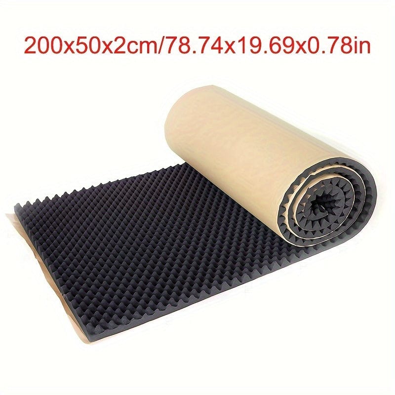 Planet Gates 200x50x2cm 200*50*2cm Sound Proofing Deadening Self Adhesive High Density Foam Egg Crate Car Hood Sound Proof Acoustic Insulation Mat