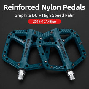 Planet Gates 2018-12ABL / CHINA ROCKBROS Bicycle Pedals Bike Ultralight Seal Bearings Cycling Nylon Road bmx Mtb Pedals Flat Platform Bicycle Parts Accessories
