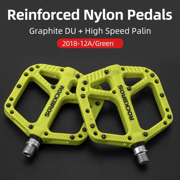 Planet Gates 2018-12AGN / CHINA ROCKBROS Bicycle Pedals Bike Ultralight Seal Bearings Cycling Nylon Road bmx Mtb Pedals Flat Platform Bicycle Parts Accessories