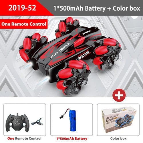 Planet Gates 201952-One Remote-1B WLtoys F1 RC Drift Car With Music Led Lights 2.4G Glove Gesture Radio Remote Control Spray Stunt Cars 4WD Electric Children Toys