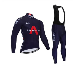 Planet Gates 2021 New Men's Long Sleeve Cycling Suit Set Breathable Mountain Bike Wear