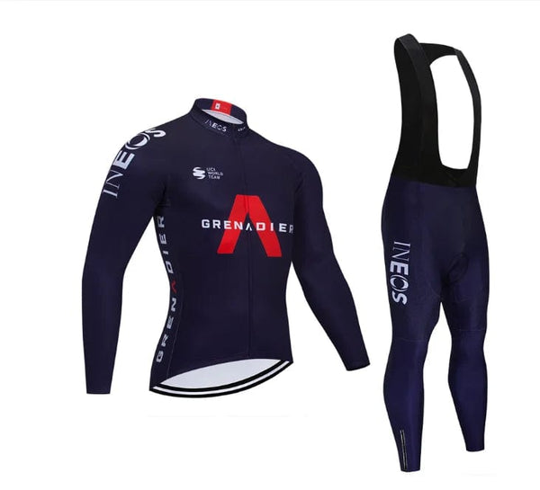 Planet Gates 2021 New Men's Long Sleeve Cycling Suit Set Breathable Mountain Bike Wear