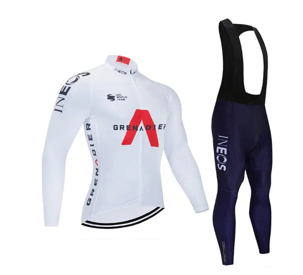 Planet Gates 2021 New Men's Long Sleeve Cycling Suit Set Breathable Mountain Bike Wear