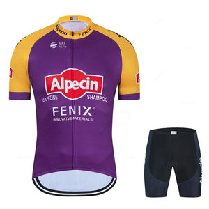 Planet Gates 2023 Alpecin Fenix Cycling Jersey Set Men's Road Bike Shirts Suit Bicycle Bib Shorts MTB Wear Maillot Culotte Cycling Clothing