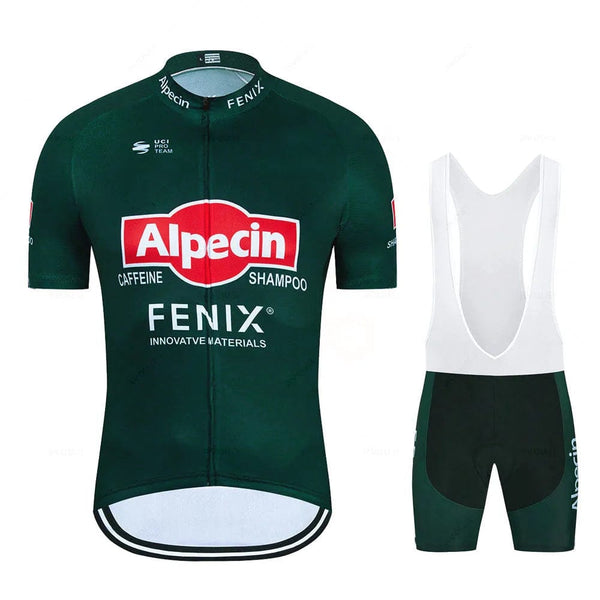 Planet Gates 2023 Alpecin Fenix Cycling Jersey Set Men's Road Bike Shirts Suit Bicycle Bib Shorts MTB Wear Maillot Culotte Cycling Clothing