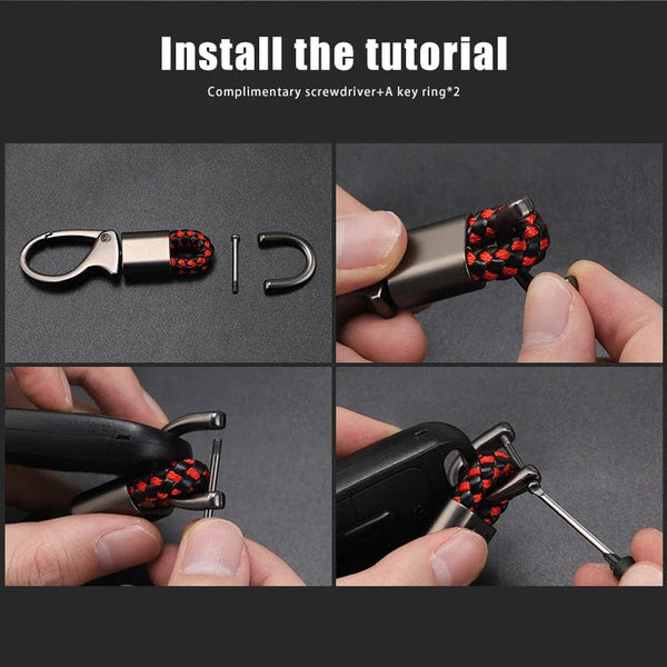 Planet Gates 2023 Custom LOGO Motorcycle Braided Rope Keyring Metal Keychain For Kawasaki Versys 650 1000 X300 300X VERSYS1000SE 2018-2023