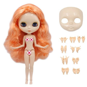Planet Gates 2023 face hand 1 / 30cm height ICY DBS Blyth doll White Skin Glossy face Matte face Joint body with hand set A&B 1/6 bjd suitable diy makeup Special price