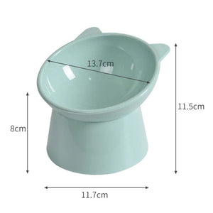 Planet Gates 2023 New Cat Bowl High Foot Dog Bowl 45°Neck Protector Cat Pet Food Water Bowls Pet Feeding Cup Pet Feeder