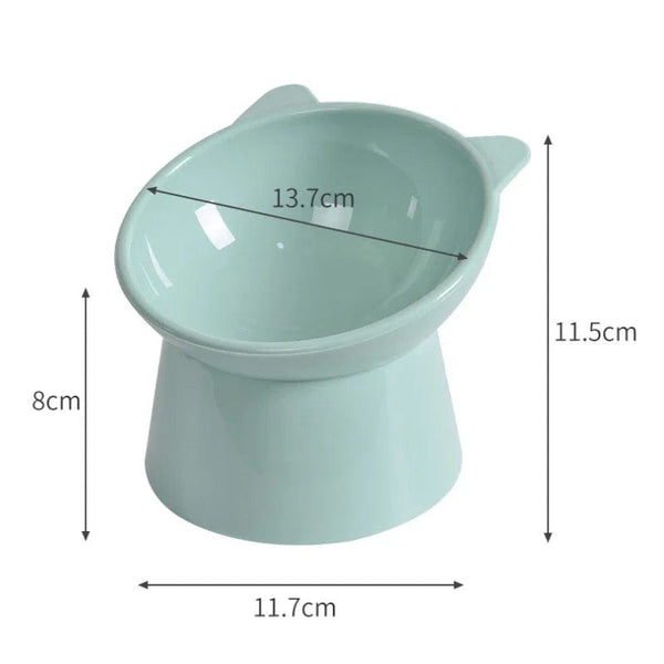 Planet Gates 2023 New Cat Bowl High Foot Dog Bowl 45°Neck Protector Cat Pet Food Water Bowls Pet Feeding Cup Pet Feeder
