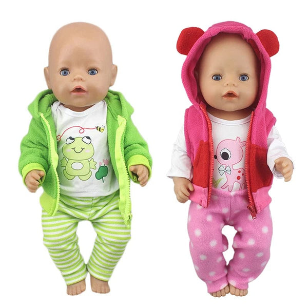 Planet Gates 2023 New Cute frog Suits Fit For 43cm Baby Doll 17 Inch Reborn Baby Doll Clothes