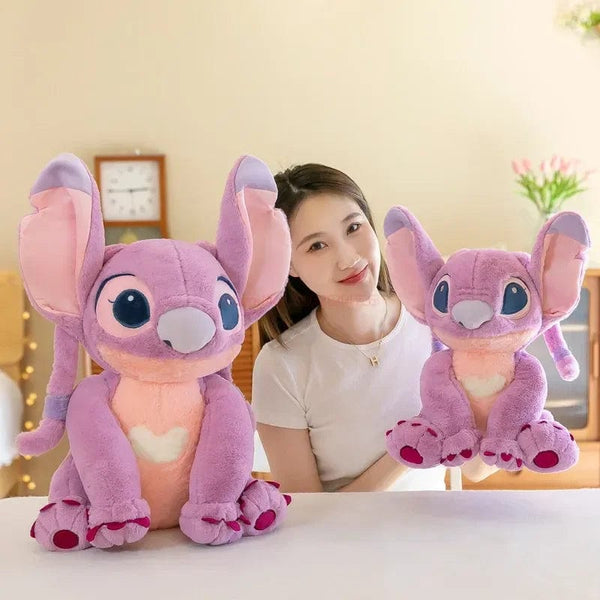 Planet Gates 2023 New Disney Stitch Angel Plush Toy Kawaii Lilo & Stitch Cartoon Stuffed Doll Stress Relief Pillow Comfort Toy Kids Xmas Gift