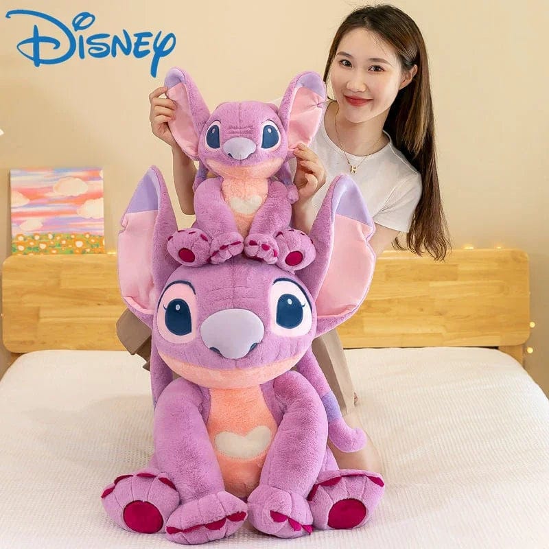 Planet Gates 2023 New Disney Stitch Angel Plush Toy Kawaii Lilo & Stitch Cartoon Stuffed Doll Stress Relief Pillow Comfort Toy Kids Xmas Gift