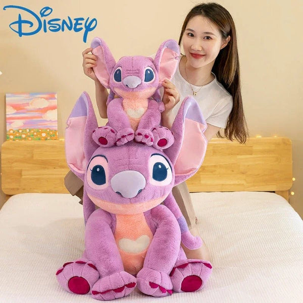 Planet Gates 2023 New Disney Stitch Angel Plush Toy Kawaii Lilo & Stitch Cartoon Stuffed Doll Stress Relief Pillow Comfort Toy Kids Xmas Gift