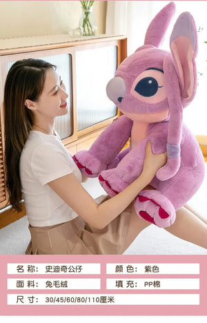 Planet Gates 2023 New Disney Stitch Angel Plush Toy Kawaii Lilo & Stitch Cartoon Stuffed Doll Stress Relief Pillow Comfort Toy Kids Xmas Gift