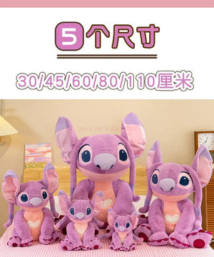 Planet Gates 2023 New Disney Stitch Angel Plush Toy Kawaii Lilo & Stitch Cartoon Stuffed Doll Stress Relief Pillow Comfort Toy Kids Xmas Gift