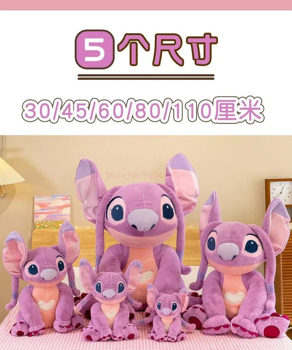 Planet Gates 2023 New Disney Stitch Angel Plush Toy Kawaii Lilo & Stitch Cartoon Stuffed Doll Stress Relief Pillow Comfort Toy Kids Xmas Gift