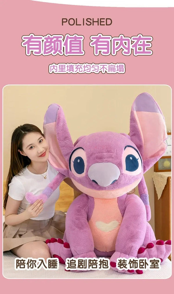 Planet Gates 2023 New Disney Stitch Angel Plush Toy Kawaii Lilo & Stitch Cartoon Stuffed Doll Stress Relief Pillow Comfort Toy Kids Xmas Gift
