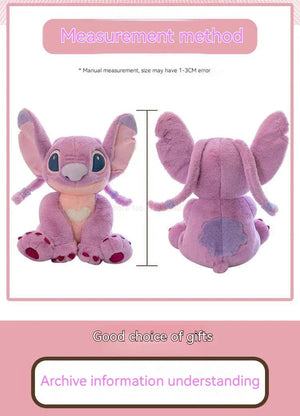 Planet Gates 2023 New Disney Stitch Angel Plush Toy Kawaii Lilo & Stitch Cartoon Stuffed Doll Stress Relief Pillow Comfort Toy Kids Xmas Gift