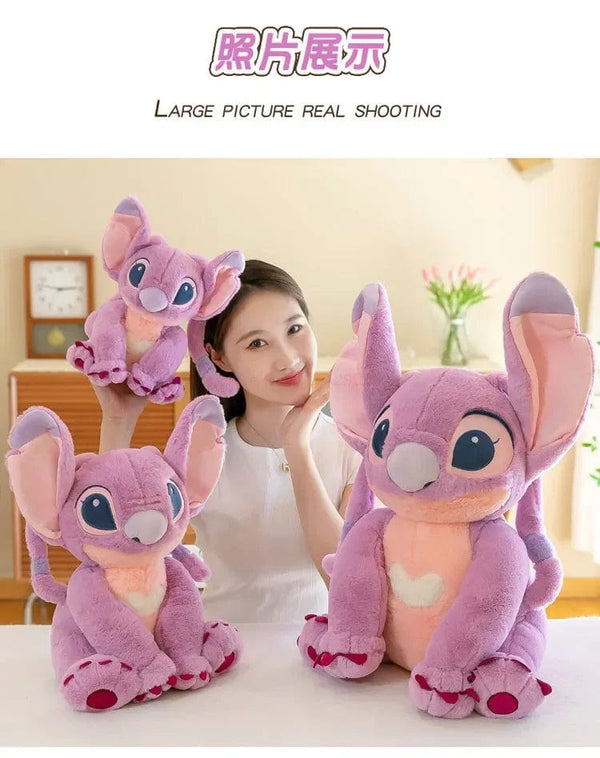 Planet Gates 2023 New Disney Stitch Angel Plush Toy Kawaii Lilo & Stitch Cartoon Stuffed Doll Stress Relief Pillow Comfort Toy Kids Xmas Gift
