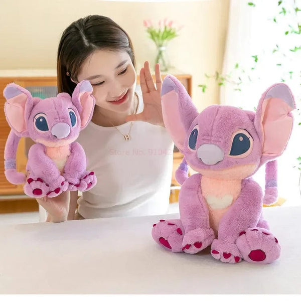 Planet Gates 2023 New Disney Stitch Angel Plush Toy Kawaii Lilo & Stitch Cartoon Stuffed Doll Stress Relief Pillow Comfort Toy Kids Xmas Gift