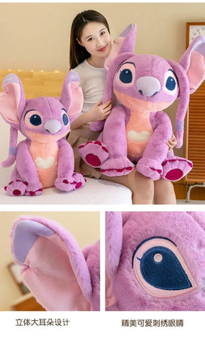Planet Gates 2023 New Disney Stitch Angel Plush Toy Kawaii Lilo & Stitch Cartoon Stuffed Doll Stress Relief Pillow Comfort Toy Kids Xmas Gift