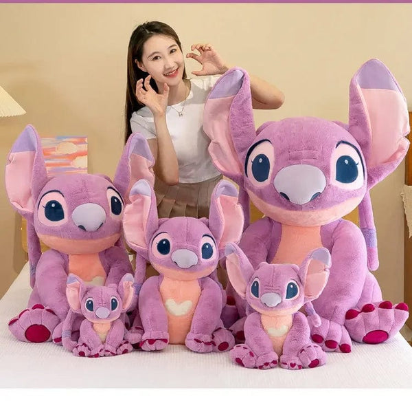 Planet Gates 2023 New Disney Stitch Angel Plush Toy Kawaii Lilo & Stitch Cartoon Stuffed Doll Stress Relief Pillow Comfort Toy Kids Xmas Gift