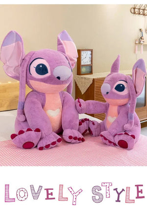 Planet Gates 2023 New Disney Stitch Angel Plush Toy Kawaii Lilo & Stitch Cartoon Stuffed Doll Stress Relief Pillow Comfort Toy Kids Xmas Gift