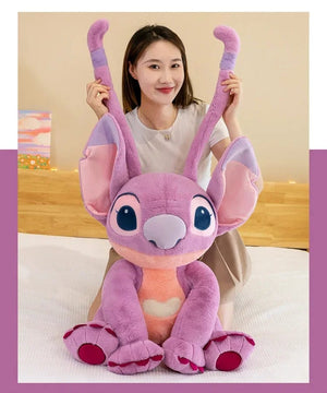 Planet Gates 2023 New Disney Stitch Angel Plush Toy Kawaii Lilo & Stitch Cartoon Stuffed Doll Stress Relief Pillow Comfort Toy Kids Xmas Gift
