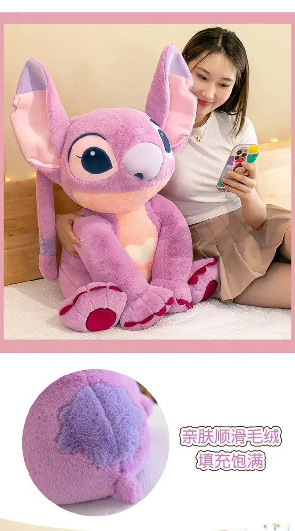 Planet Gates 2023 New Disney Stitch Angel Plush Toy Kawaii Lilo & Stitch Cartoon Stuffed Doll Stress Relief Pillow Comfort Toy Kids Xmas Gift