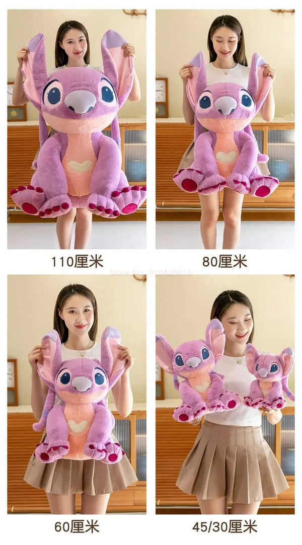 Planet Gates 2023 New Disney Stitch Angel Plush Toy Kawaii Lilo & Stitch Cartoon Stuffed Doll Stress Relief Pillow Comfort Toy Kids Xmas Gift