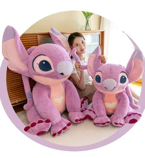 Planet Gates 2023 New Disney Stitch Angel Plush Toy Kawaii Lilo & Stitch Cartoon Stuffed Doll Stress Relief Pillow Comfort Toy Kids Xmas Gift