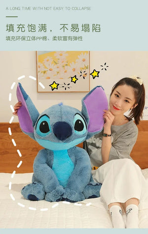 Planet Gates 2023 New Disney Stitch Angel Plush Toy Kawaii Lilo & Stitch Cartoon Stuffed Doll Stress Relief Pillow Comfort Toy Kids Xmas Gift