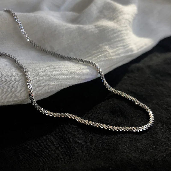 Planet Gates 2023 New Popular Silver Colour Sparkling Clavicle Chain Choker Necklace For Women Fine Jewelry Wedding Party Gift