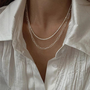 Planet Gates 2023 New Popular Silver Colour Sparkling Clavicle Chain Choker Necklace For Women Fine Jewelry Wedding Party Gift