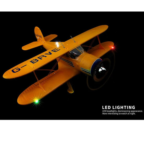 Planet Gates 2023 New WLtoys A300-Beech D17S RC Airplane RTF EPP 4CH Biplane Brushless Motor With LED 3D/6G Gyro Version Mode1/Mode2 Swith