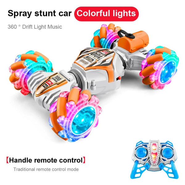 Planet Gates 2023 Newest RC Stunt Car 2.4G Remote Control Cars RC Watch Gesture Sensor LED Rotation Gift Electronic Toy for Kids Boys